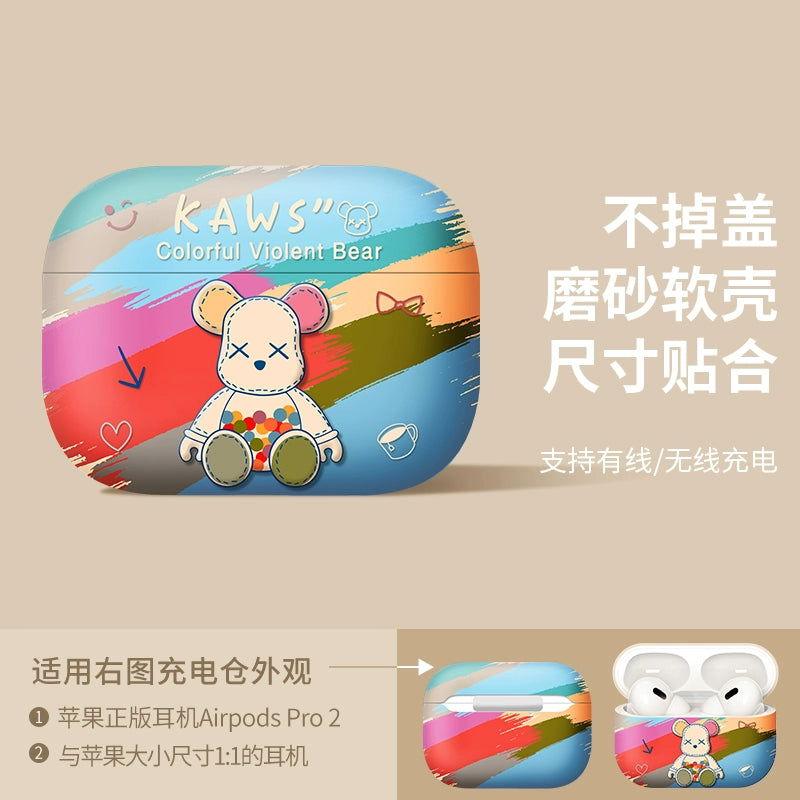 Rainbow Bear Airpods Case Frosted Soft Protective Earphone Case