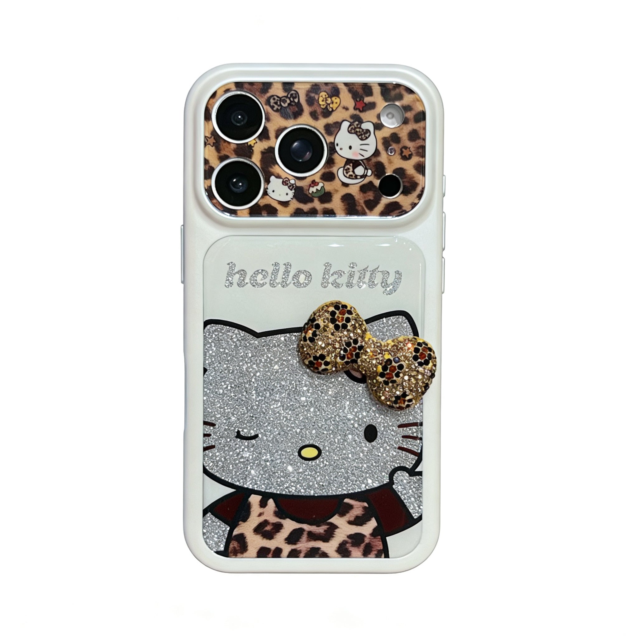 Hellokitty Leopard Print Glitter Cute Kawaii Phone Case #0587