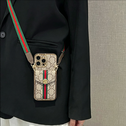 Popular Card Holder And Light Luxury Crossbody IPhone Cases