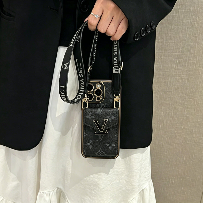 Popular Card Holder And Light Luxury Crossbody IPhone Cases