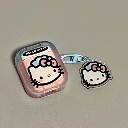 Cute Kitty AirPods Case Cover with Charm