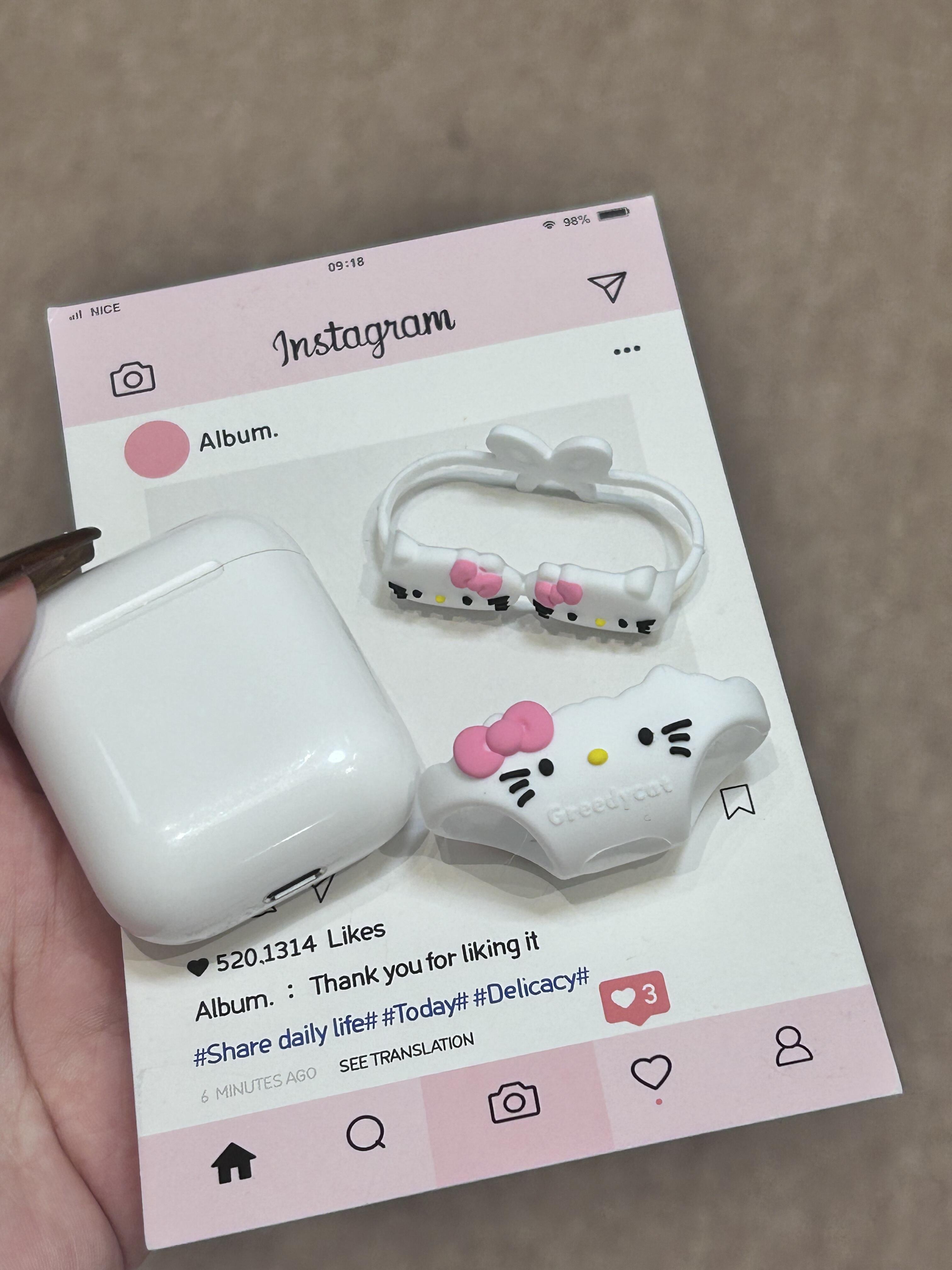 Hellokitty White Bikini Shape Cute Kawaii AirPods Case #0146