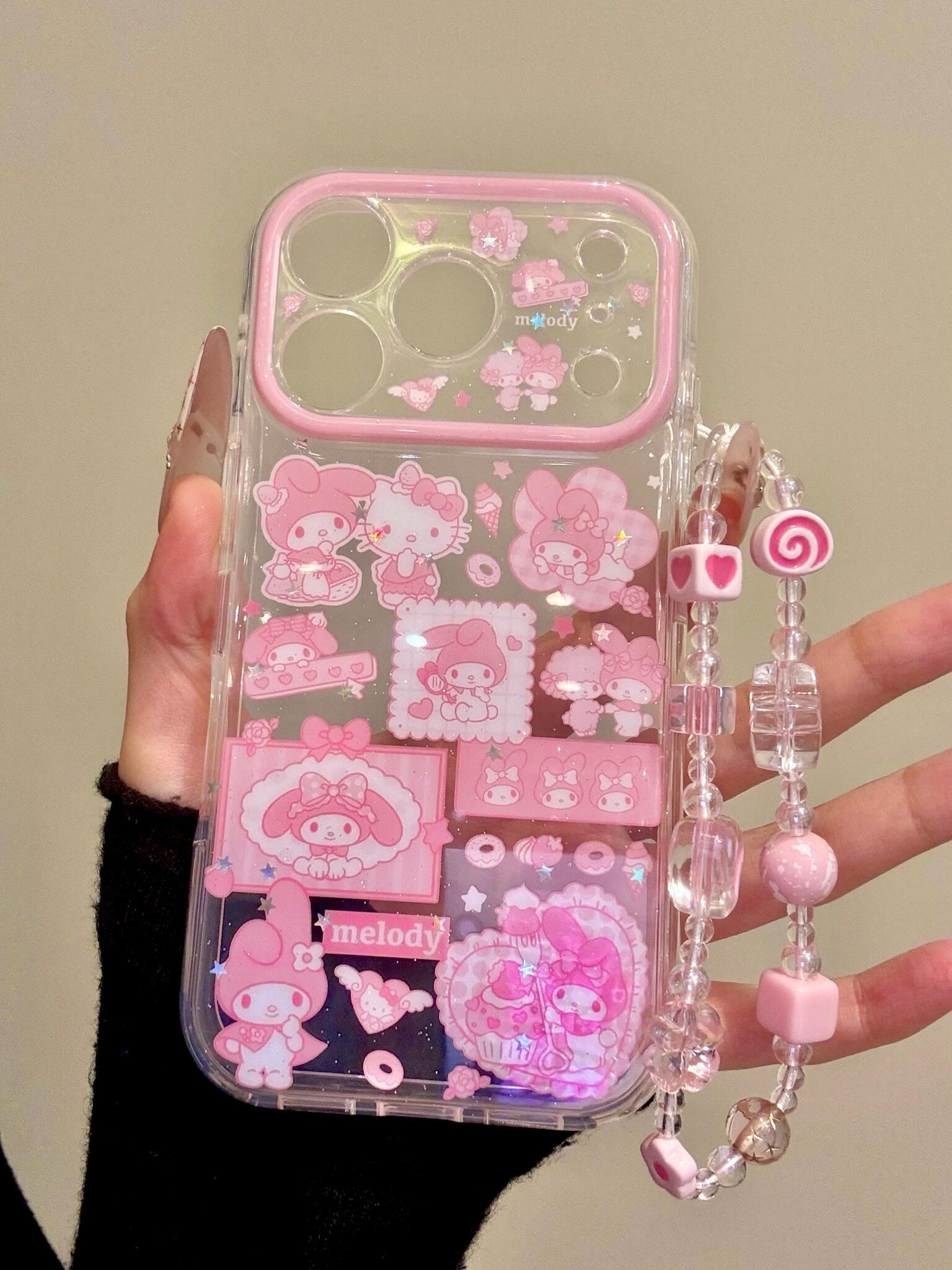 Hellokitty and Mymelody Pink Cute Kawaii Phone Case #0592