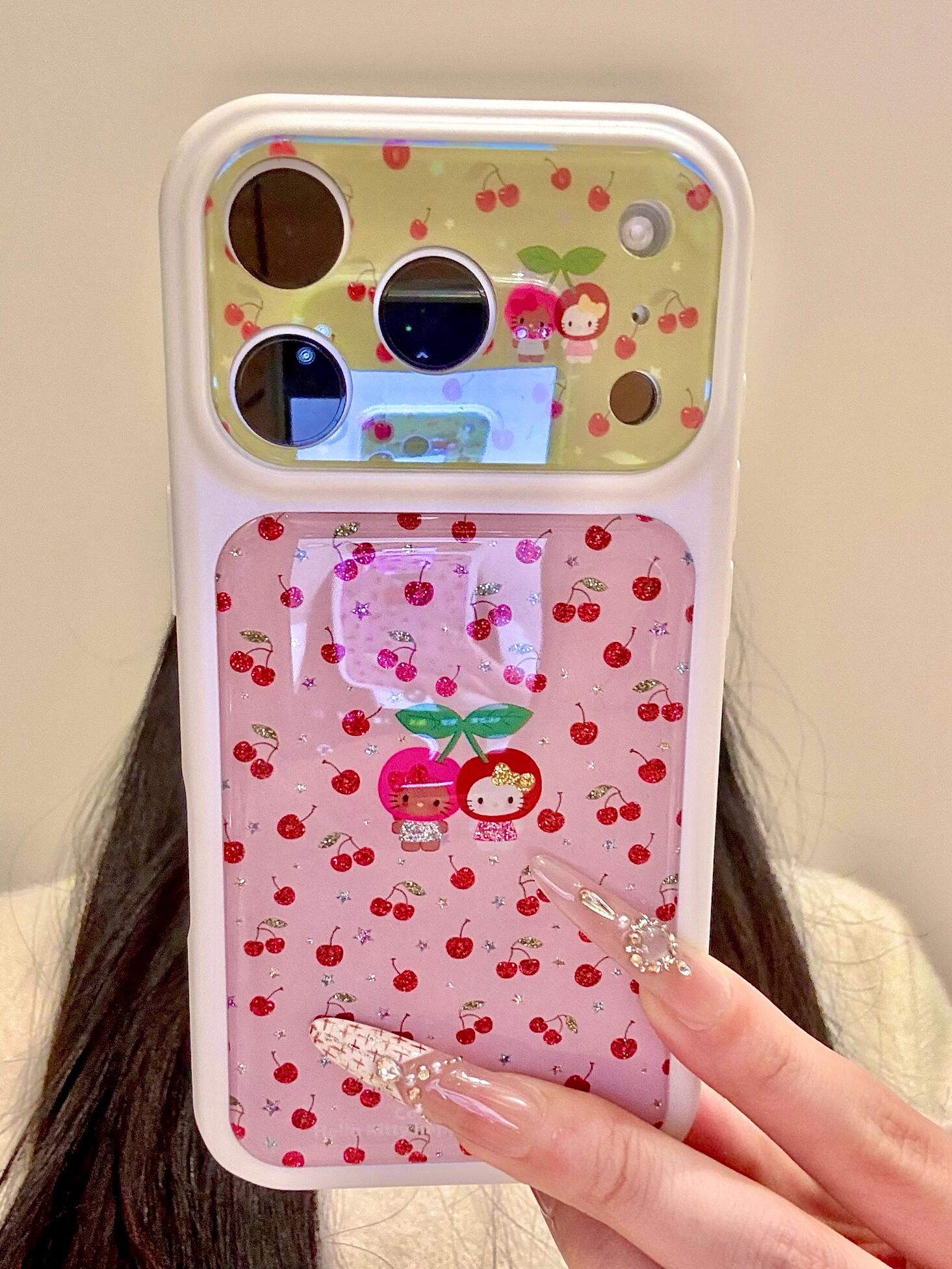 Hellokitty Cherry Glitter Cute Kawaii Phone Case #0588