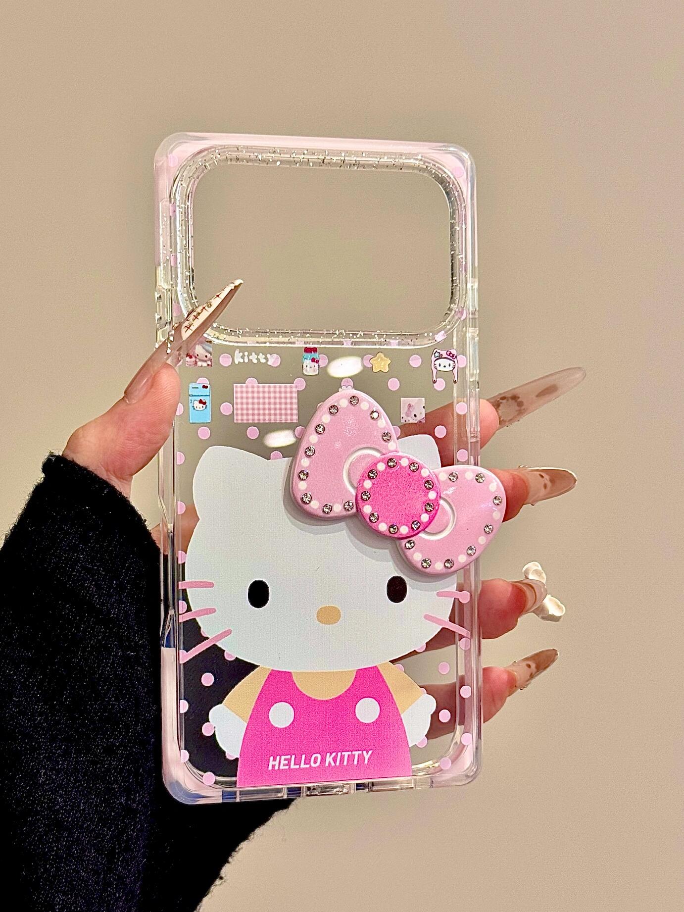 Hellokitty Pink Clear Cute Kawaii Phone Case #0594