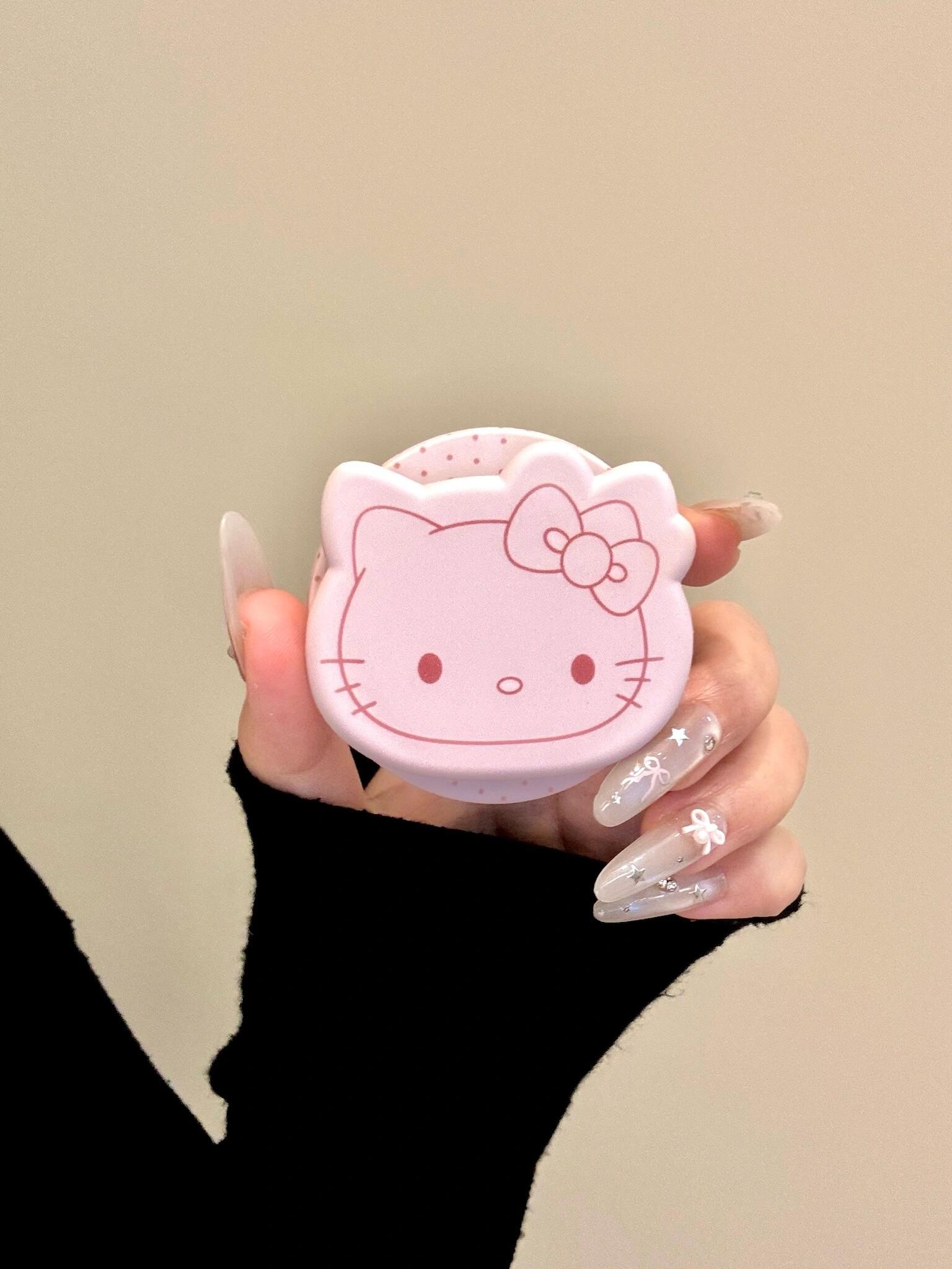 Hellokitty Pink Cute Kawaii MagSafe Case + MagSafe Stand Holder / Phone Grip #0598