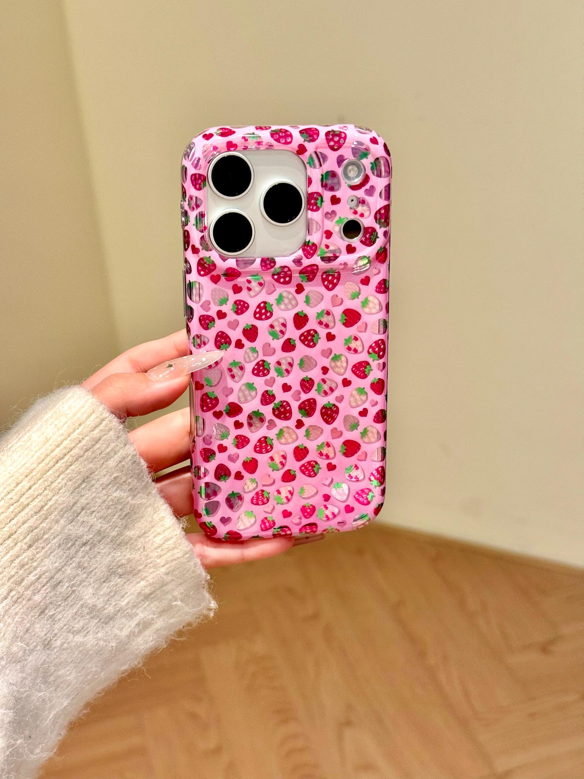 Strawberry Pink Cute Kawaii Phone Case #605