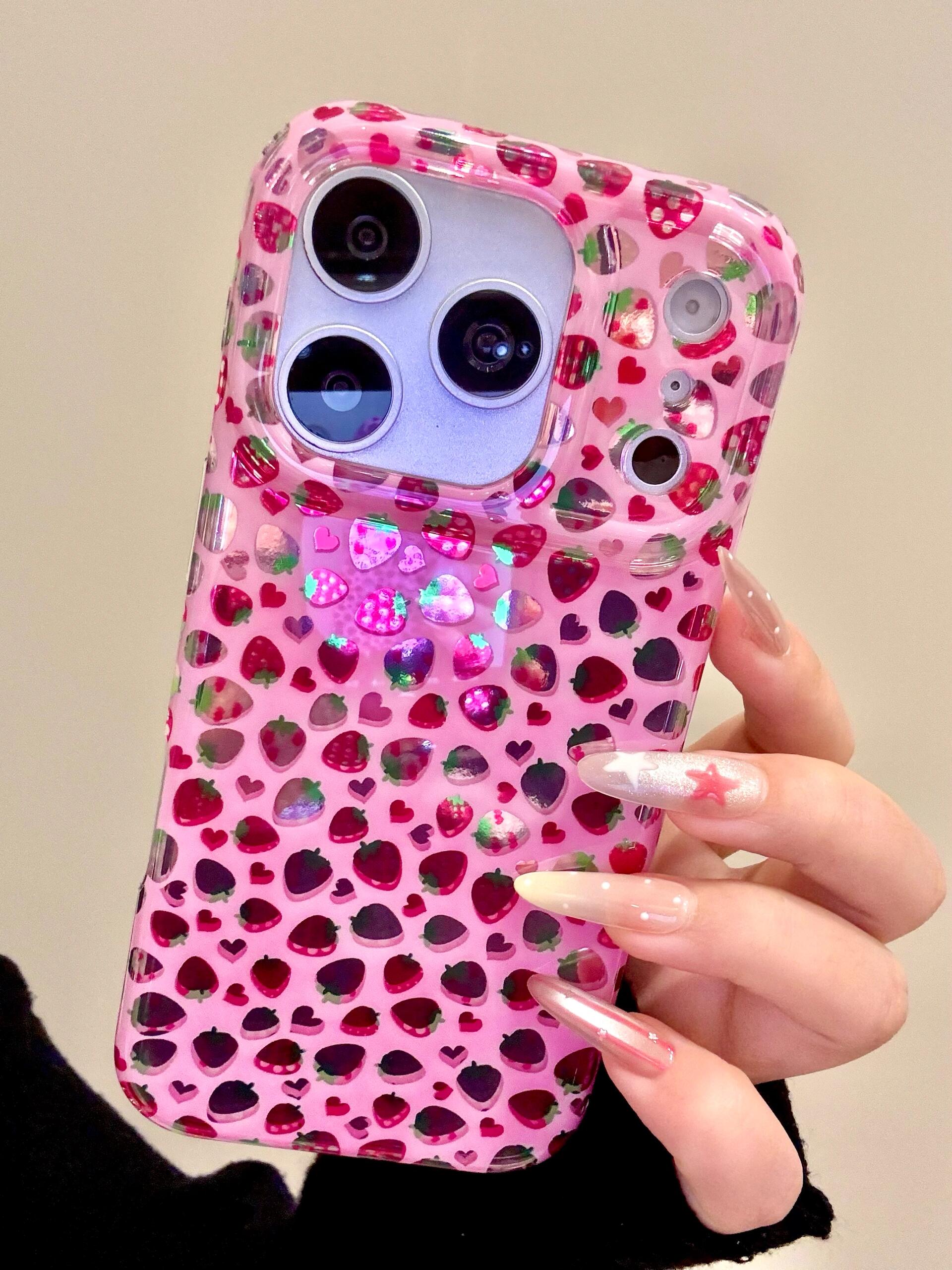 Strawberry Pink Cute Kawaii Phone Case #605