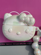 Hellokitty Shape Cute Kawaii AirPods Case With Chain#0365