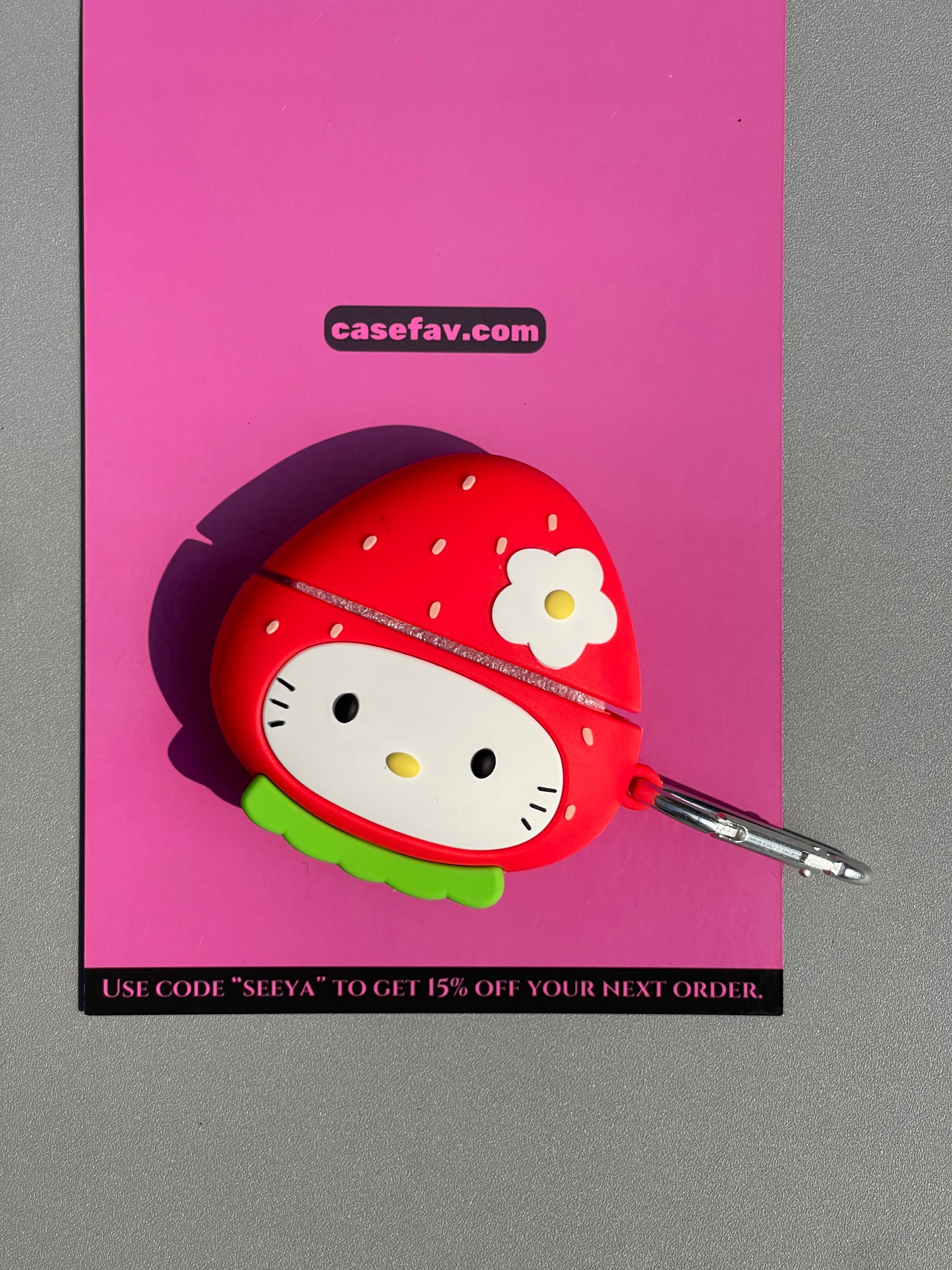 Hellokitty Strawberry Shape Silicone Cute Kawaii AirPods Case #0451