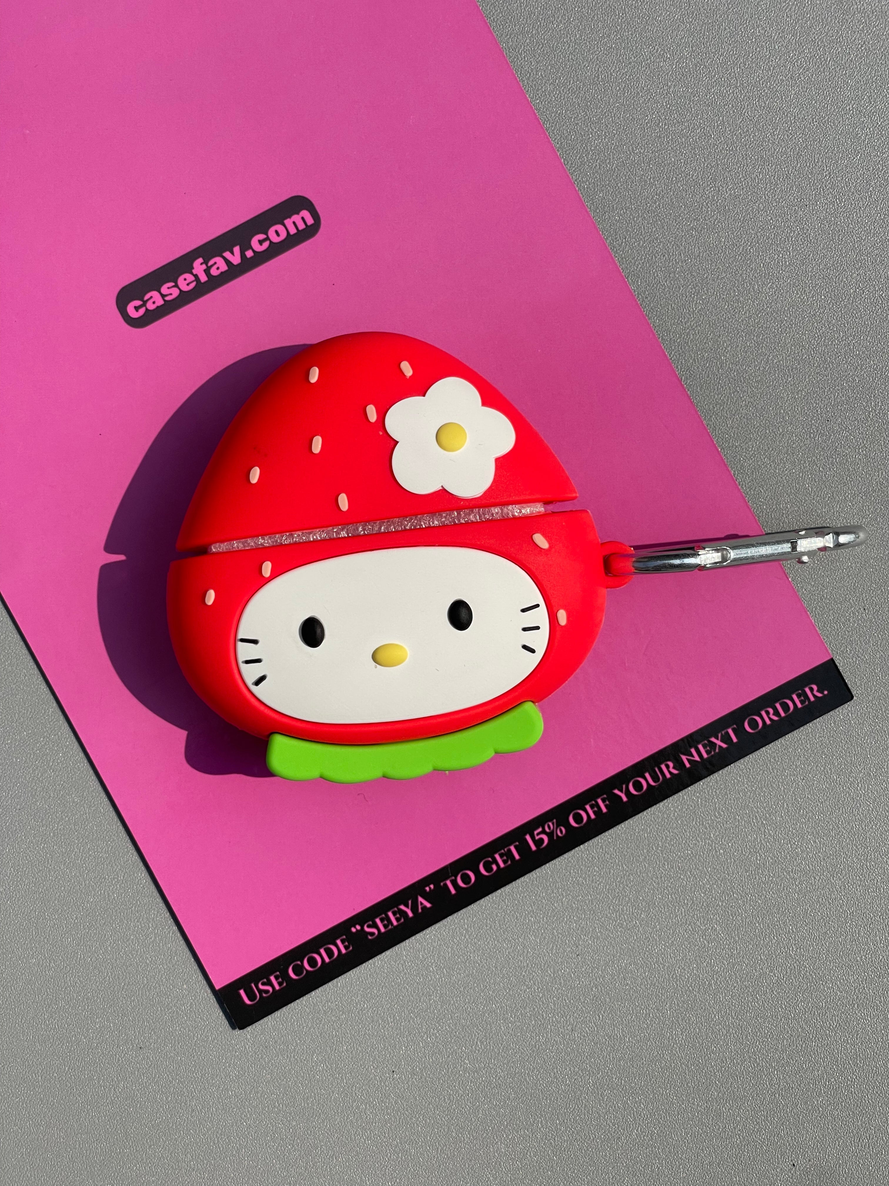 Hellokitty Strawberry Shape Silicone Cute Kawaii AirPods Case #0451