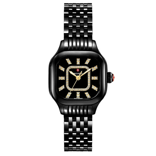 MICHELE Meggie Black Diamond 29mm Watch