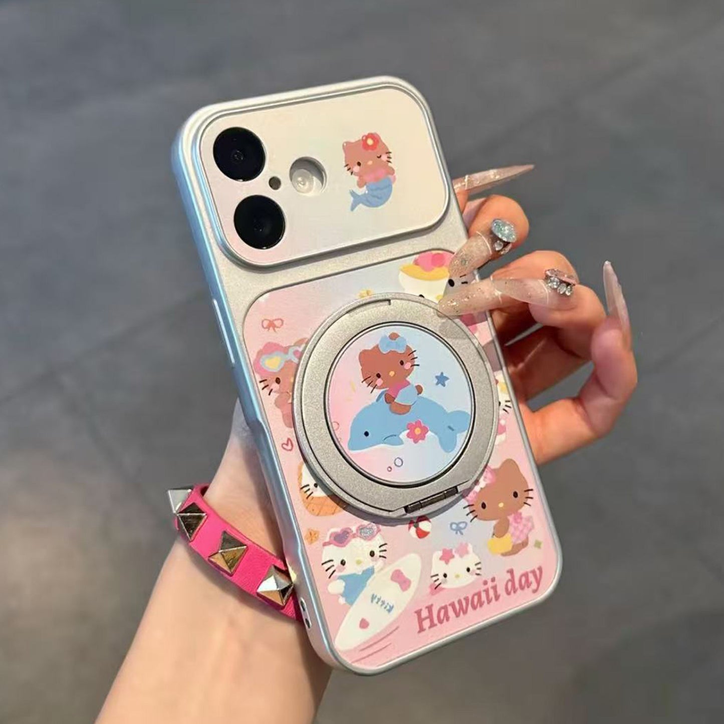 Beach Play Cat 360-Degree Rotating Magnetic Holder iPhone Case