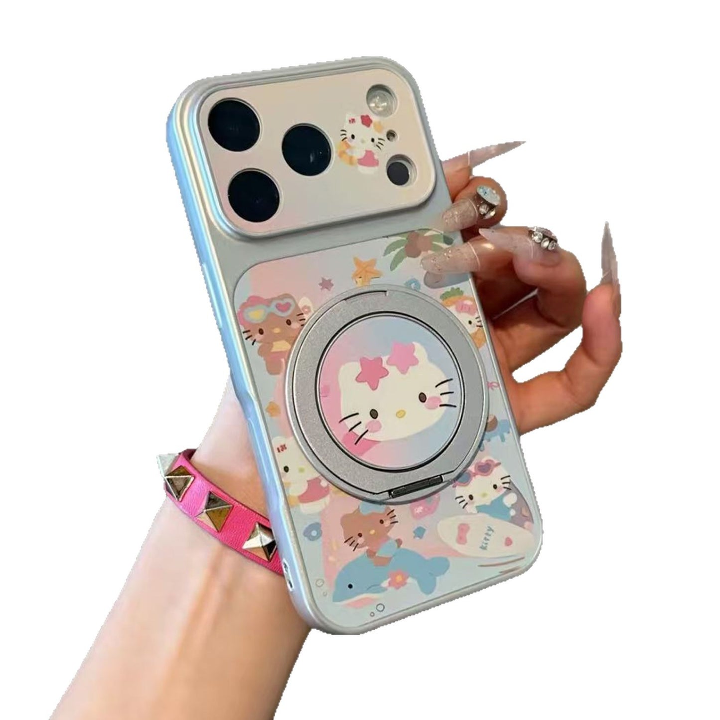 Beach Play Cat 360-Degree Rotating Magnetic Holder iPhone Case