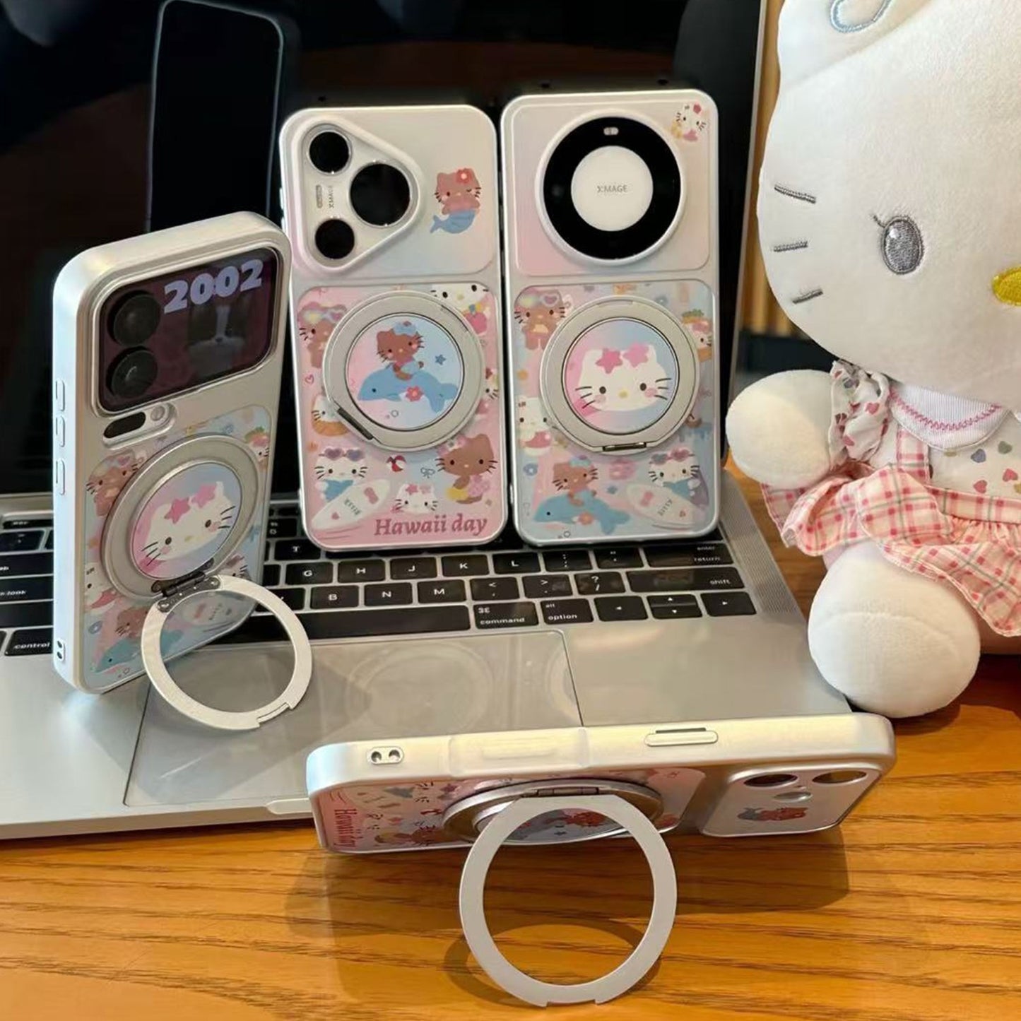 Beach Play Cat 360-Degree Rotating Magnetic Holder iPhone Case