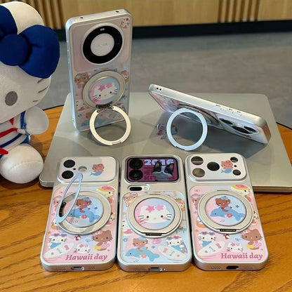 Beach Play Cat 360-Degree Rotating Magnetic Holder iPhone Case