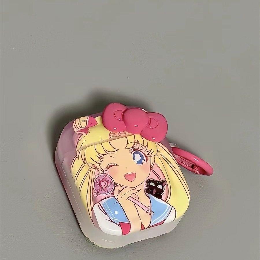 Sailor Moon Cute AirPods Case Bow with Keychain Loop