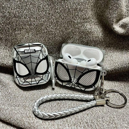 Spider Airpods Protective Case Earphone Protective Cover with Keychain Loop