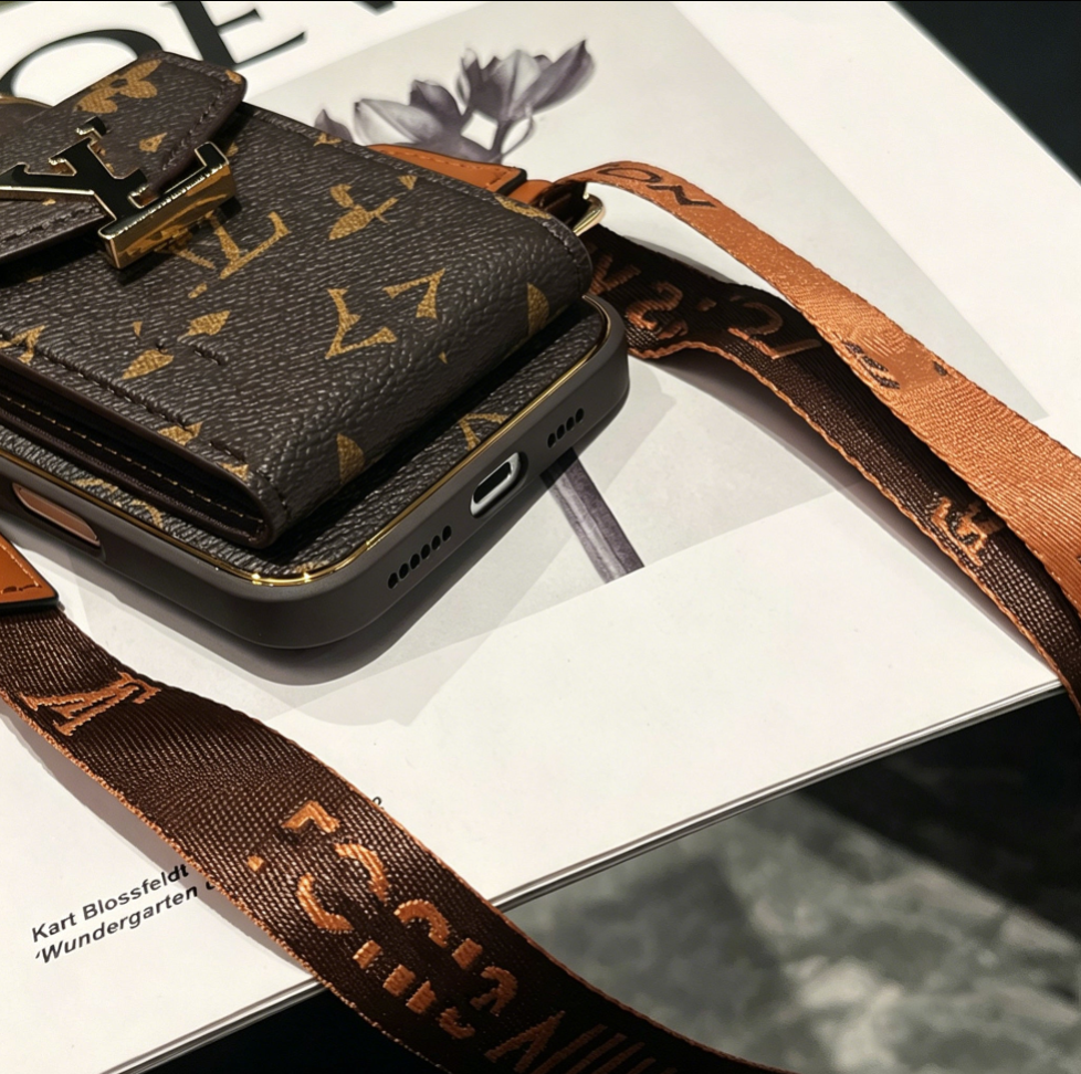 Popular Card Holder And Light Luxury Crossbody IPhone Cases