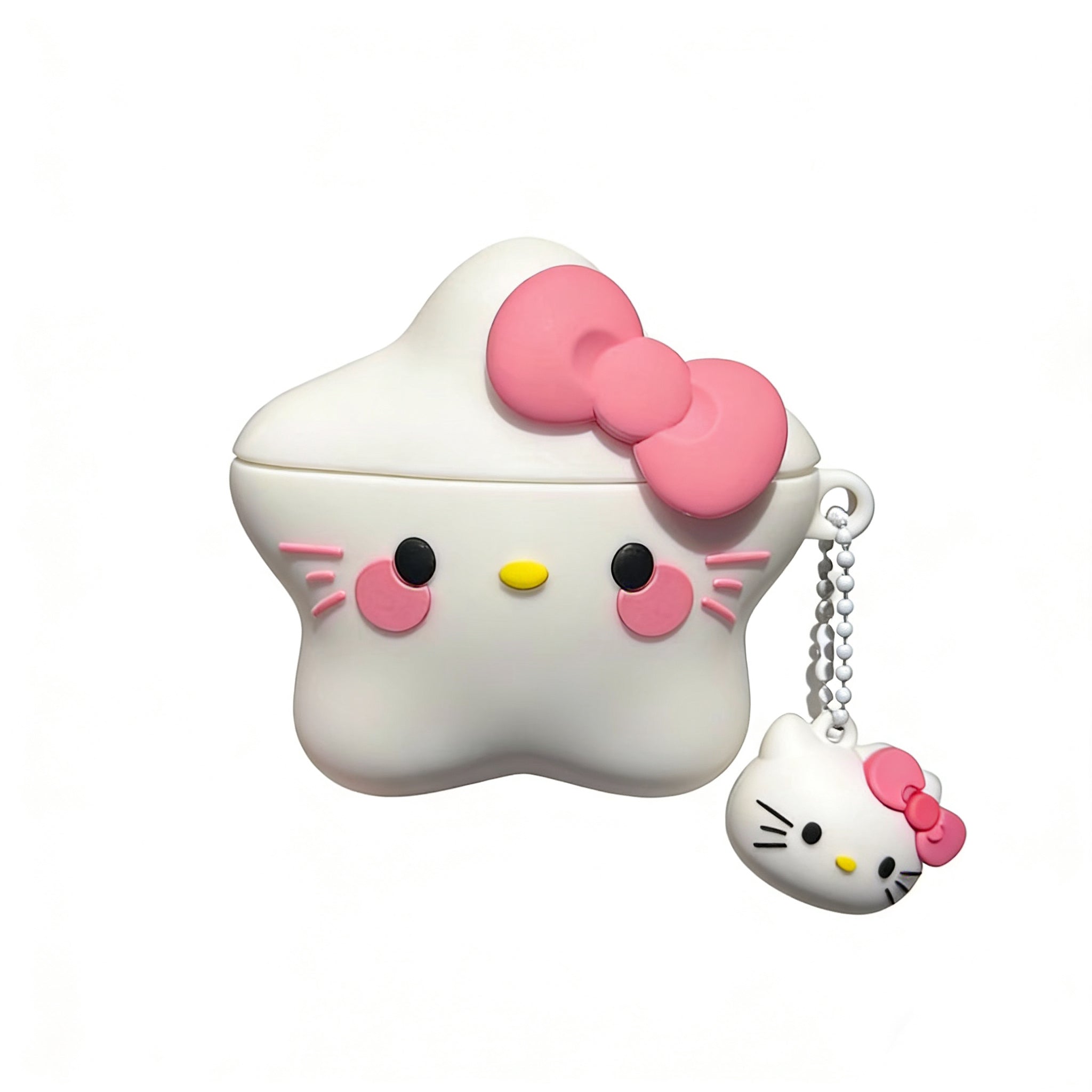 Hellokitty White Star Shape Silicone Cute Kawaii AirPods Case #0160