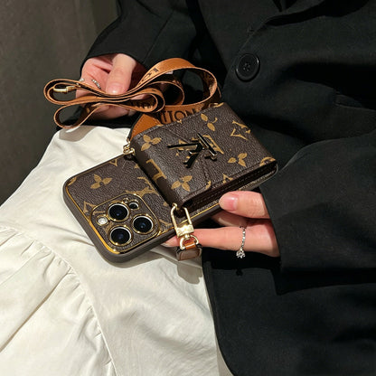 Popular Card Holder And Light Luxury Crossbody IPhone Cases