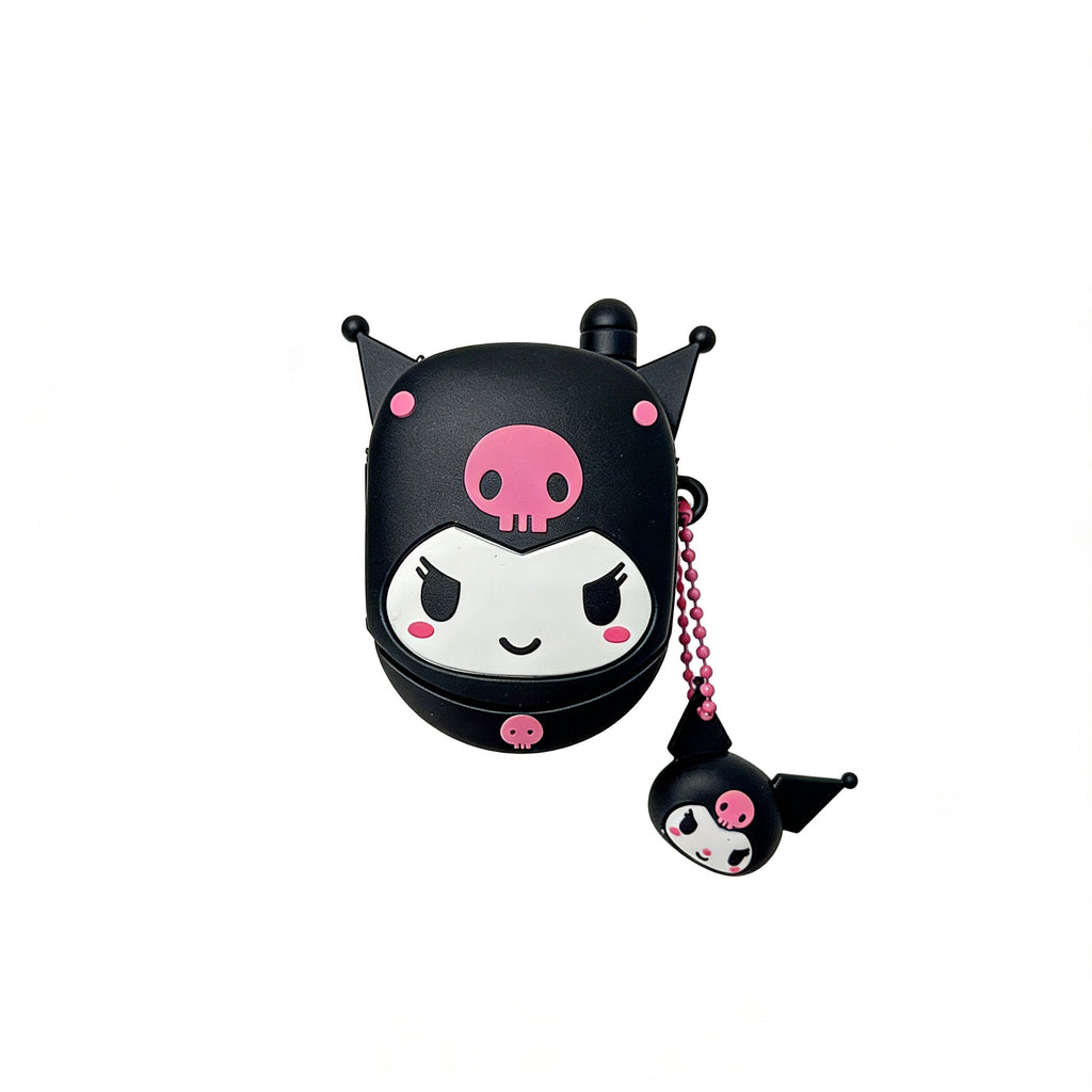 Kuromi Black Flip Phone Shape Silicone Cute Kawaii AirPods Case #0134