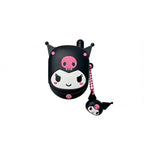 Kuromi Black Flip Phone Shape Silicone Cute Kawaii AirPods Case #0134