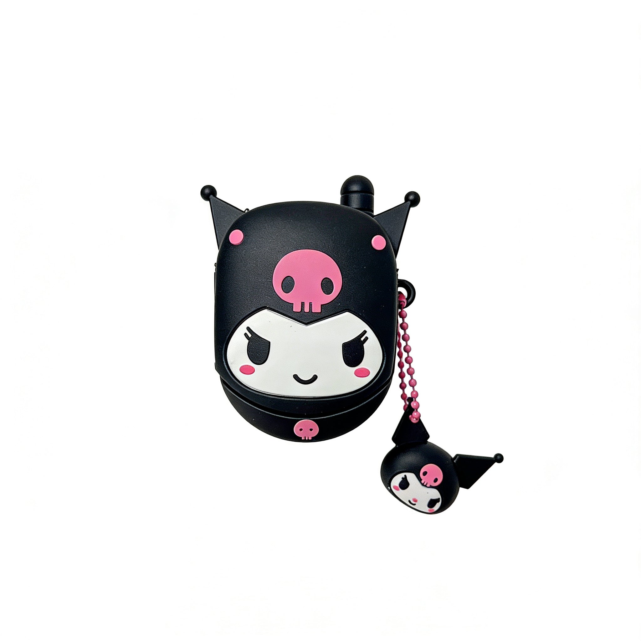 Kuromi Black Flip Phone Shape Silicone Cute Kawaii AirPods Case #0134